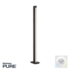 Gulvlamper ^ PURE LED-gulvlampe Lines, antracit, fjernbetjening, 140 cm