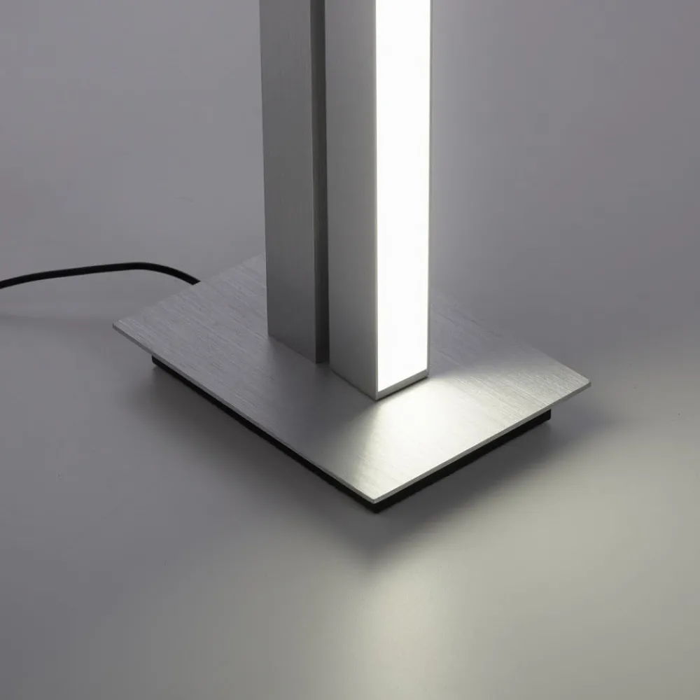 PURE Gulvlamper > LED-gulvlampe Lines, sølv, fjernbetjening, 140 cm