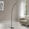 Gulvlamper|Gulvlamper ^ ORION LED-gulvlampe Ringo, sort, metal, justerbar, dæmpbar