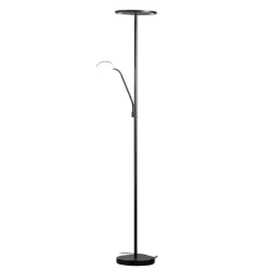 Gulvlamper ^ FISCHER & HONSEL LED-gulvlampe Sorento, sandfarvet, højde 182 cm, læselampe