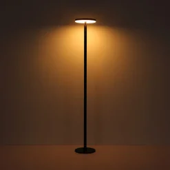 Globo Solcellelamper > LED-gulvlampe 36508, sort, aluminium, CCT, IP54