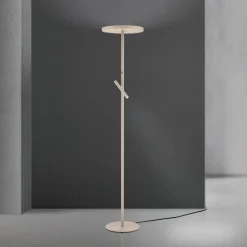 ORION Gulvlamper|Gulvlamper > LED-gulvlampe Teide, khaki, metal, læselampe, dæmper