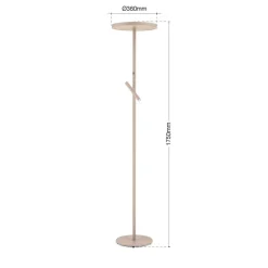 ORION Gulvlamper|Gulvlamper > LED-gulvlampe Teide, khaki, metal, læselampe, dæmper