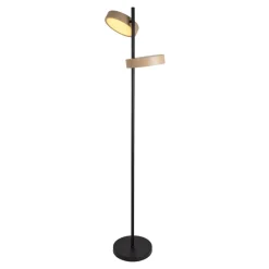 Gulvlamper ^ Näve LED-gulvlampe Tessa sort/beige 165 cm Touchdim CCT 2 lyskilder.