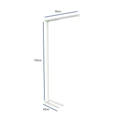 Maul Arbejdsrum/Kontor > LED-gulvlampe til kontor jet, hvid, højde 195 cm