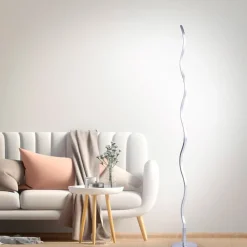 Gulvlamper ^ JUST LIGHT. GmbH LED-gulvlampe Wave 3.000K 120 cm stål