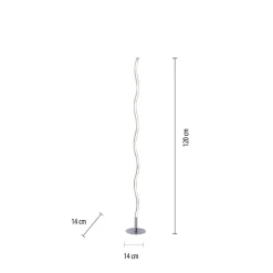Gulvlamper ^ JUST LIGHT. GmbH LED-gulvlampe Wave 3.000K 120 cm stål