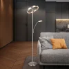 Trio Lighting Gulvlamper|Gulvlamper > LED-gulvlampe Willis, nikkel, højde 180 cm, metal CCT-dæmper