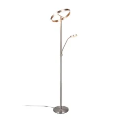 Trio Lighting Gulvlamper|Gulvlamper > LED-gulvlampe Willis, nikkel, højde 180 cm, metal CCT-dæmper