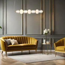 Eko-Light Pendellamper > LED-hængelampe Caro, glas transparent/opal, længde 110 cm