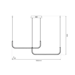 Pendellamper ^ Milagro Lighting LED-hængelampe Horizon, metal, sort, 4.000 K
