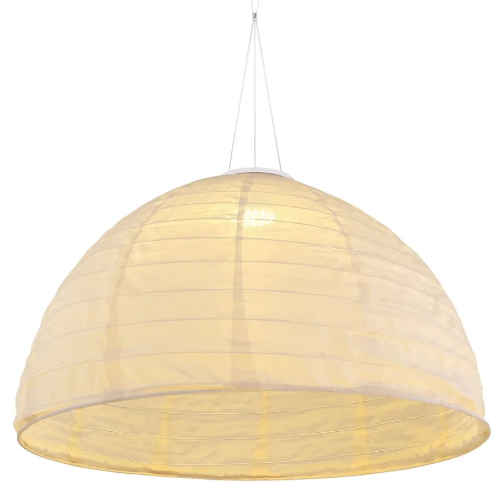 Dekorationsbelysning|Solcellelamper ^ Globo LED-hængelampe 33982, hvid, hør, plast