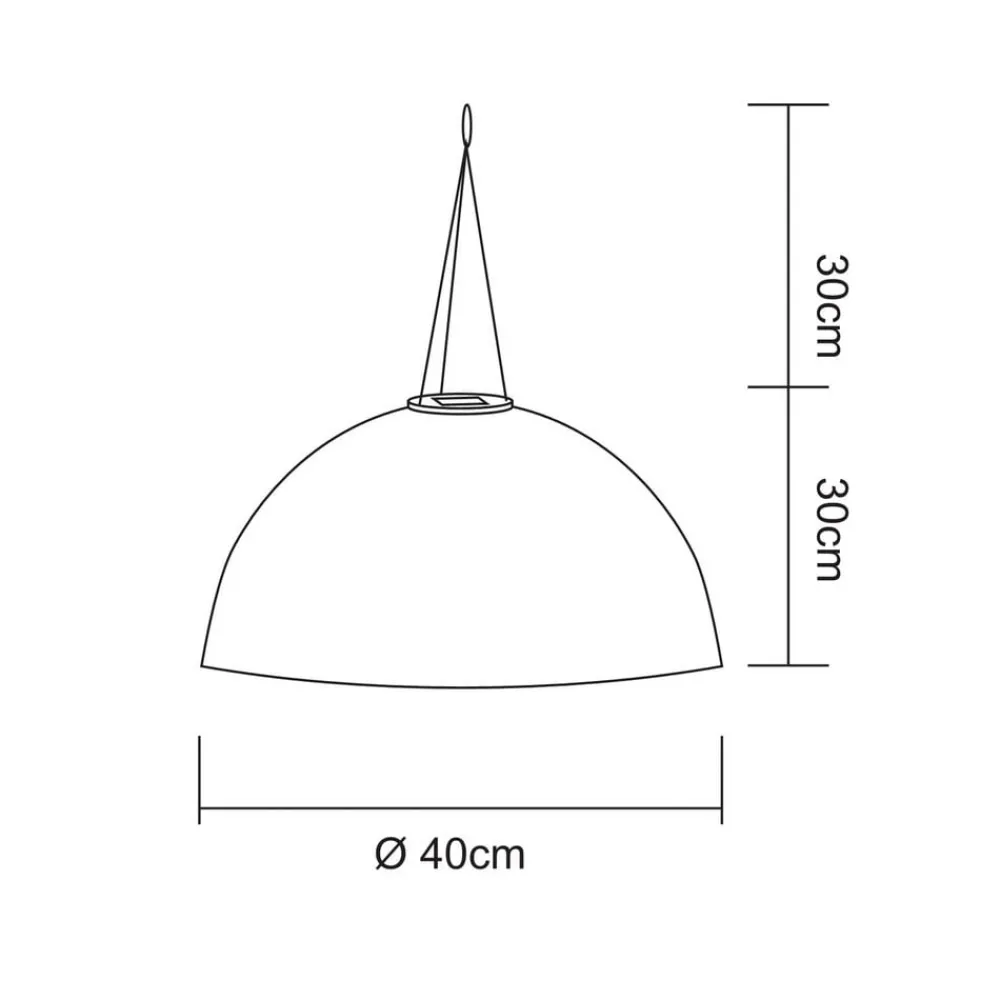 Dekorationsbelysning|Solcellelamper ^ Globo LED-hængelampe 33982, hvid, hør, plast