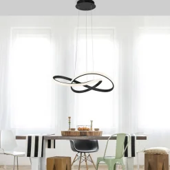 Pendellamper ^ JUST LIGHT. GmbH LED-hængelampe Maria, dæmpbar, sort
