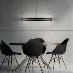 PURE Pendellamper > LED-hængelampe E-Loop, eg/sort perle, Ø 70 cm aluminium, CCT