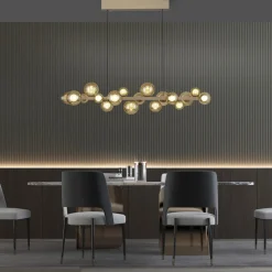 PURE Pendellamper > LED-hængelampe E-Popup, bronze, glas, CCT, 18-flg.