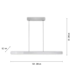 Pendellamper ^ PURE LED-hængelampe Moto-Rise, diamant, aluminium, CCT