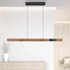 Pendellamper ^ PURE LED-hængelampe Moto-Rise, eg/sort perle, aluminium, CCT