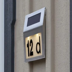 STAR TRADING Væglamper > LED-husnummerlampe med solcelle Wally