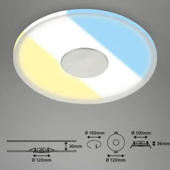 Briloner Indbygningsspots|Spotlights > LED indbygget loftslampe 748 IP44 CCT Switch Ø 12cm