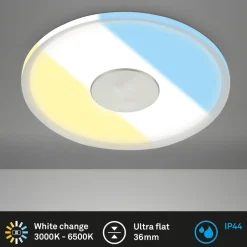 Briloner Indbygningsspots|Spotlights > LED indbygget loftslampe 748 IP44 CCT Switch Ø 12cm