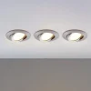 Lindby Loftlamper|Indbygningsspots > LED-indbygningsspot Andrej, rund, aluminium, sæt med 3 stk