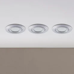 Lindby Loftlamper|Indbygningsspots > LED-indbygningsspot Andrej, rund, aluminium, sæt med 3 stk
