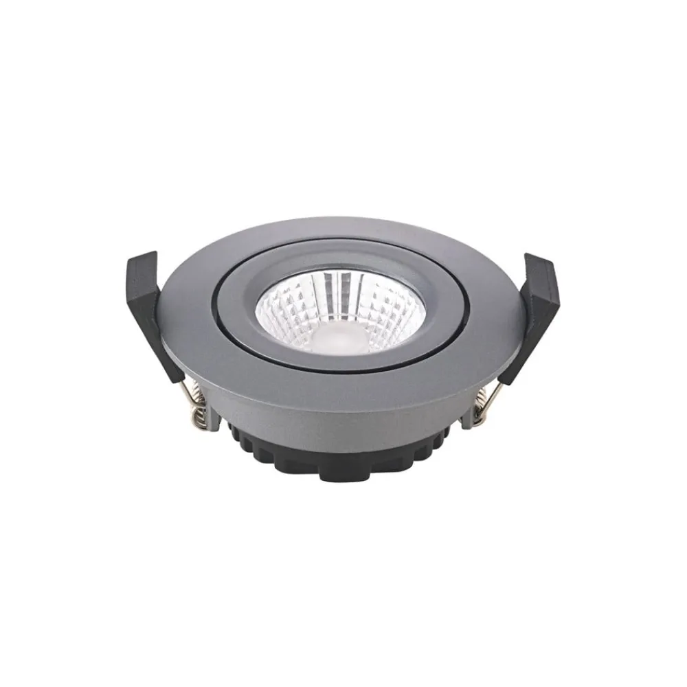 Sigor Indbygningsspots > LED indbygningsspot Diled, Ø 8,5 cm 6W Dim-To-Warm antracit