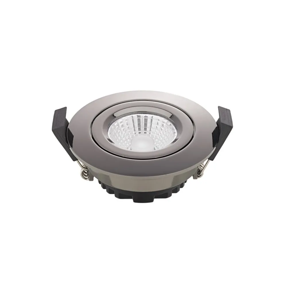 Sigor Indbygningsspots > LED indbygningsspot Diled, Ø 8,5 cm, 6 W, Dim-To-Warm, krom