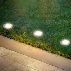 Nedgravet Udebelysning|Udendørs Spot ^ Briloner LED-indbygningsspot 3916032 IP67 12 V 3-delt startsæt Ø 4,5 cm potte