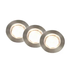 Nedgravet Udebelysning|Udendørs Spot ^ Briloner LED-indbygningsspot 3916032 IP67 12 V 3-delt startsæt Ø 4,5 cm potte