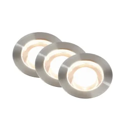 Briloner Nedgravet Udebelysning|Udendørs Spot > LED-indbygningsspot 3915032 IP67 12V 3x-tilbehør 4,5cm stål
