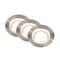 Briloner Nedgravet Udebelysning|Udendørs Spot > LED-indbygningsspot 3913032 IP67 12V 3x-udvidelse 3cm stål