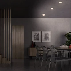 Loftlamper|Indbygningsspots ^ Briloner LED-indbygningsspot Plat, hvid, sæt af 3, 3.000 K
