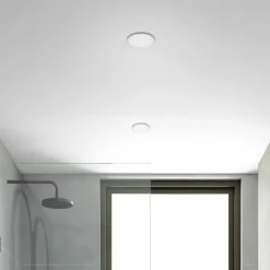 Loftlamper|Indbygningsspots ^ Briloner LED-indbygningsspot Plat, hvid, sæt af 3, 3.000 K