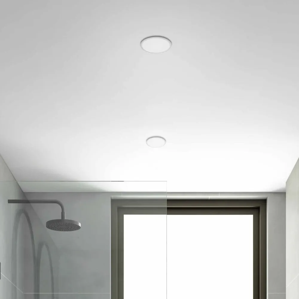 Loftlamper|Indbygningsspots ^ Briloner LED-indbygningsspot Plat, hvid, sæt af 3, 3.000 K