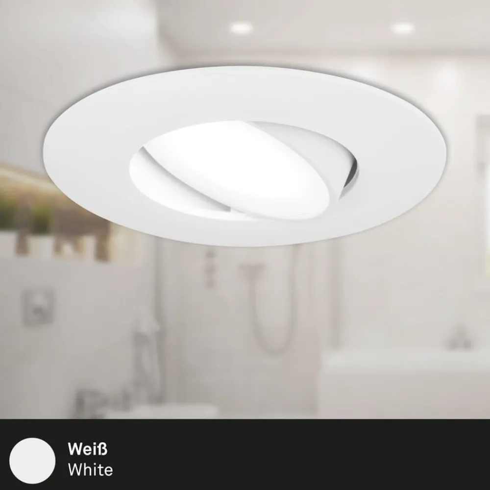 Briloner Loftlamper|Indbygningsspots > LED-indbygningsspot 7597 3sæt IP65 4.000 K hvid