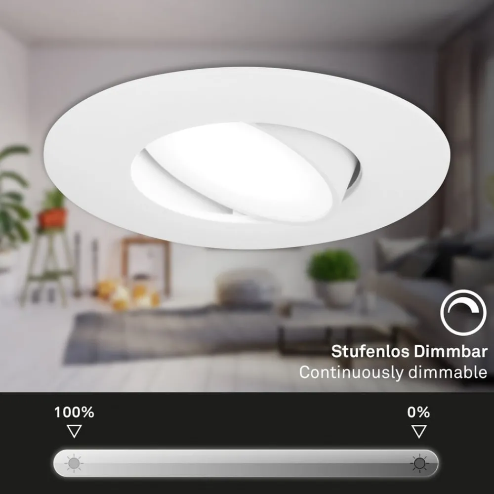 Briloner Loftlamper|Indbygningsspots > LED-indbygningsspot 7597 3sæt IP65 4.000 K hvid