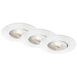 Briloner Loftlamper|Indbygningsspots > LED-indbygningsspot 7602 3sæt IP65 3.000 K hvid