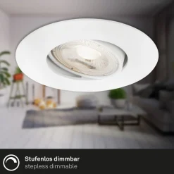 Briloner Loftlamper|Indbygningsspots > LED-indbygningsspot 7602 3sæt IP65 3.000 K hvid