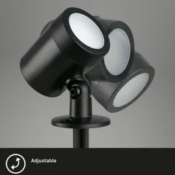 Briloner Udendørs Spot > LED jordspyd 3799035, sort, plastik sæt med 3 Ø 5 cm
