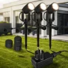 Briloner Udendørs Spot > LED jordspydspot 3927035 12 V startsæt med 3, sort Ø 4 cm