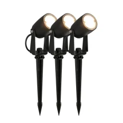 Briloner Udendørs Spot > LED jordspyd 3928035 12 V 3x forlængelse sort Ø 4 cm