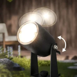 Briloner Udendørs Spot > LED jordspyd 3928035 12 V 3x forlængelse sort Ø 4 cm