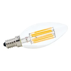 Filament Pære|Led Pærer ^ ORION LED-kertepære E14 5 W Filament klar 827 kan dæmpes