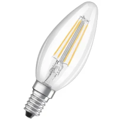 OSRAM Filament Pære|Led Pærer > LED-kertepære E14 4 W filament 2.700K 3 stk
