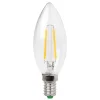 Led Pærer|Filament Pære ^ MEGAMAN LED-kertepære E14 3W glødetråd klar, varmhvid
