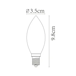 Lucide Dæmpbar Led-Pære|Led Pærer > LED-kertepære E14 3W 2.200K dæmpbar