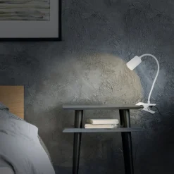 Briloner Arbejdsrum/Kontor|Bordlamper > LED-klemmelampe Fleks, hvid, fleksibel, metal