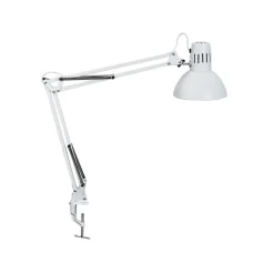 Maul Arbejdsrum/Kontor > LED-klemmelampe study, hvid, stål, højde 44 cm, E27